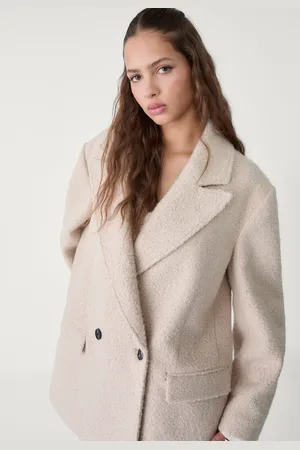 Stradivarius Short faux shearling coat XL