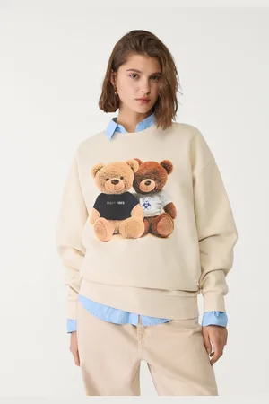 Stradivarius Bear print sweatshirt S