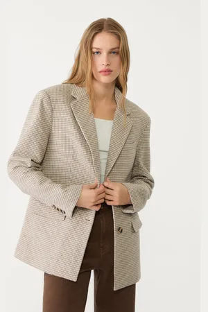 Stradivarius Houndstooth blazer S