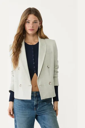 Stradivarius Cropped double-breasted blazer XS