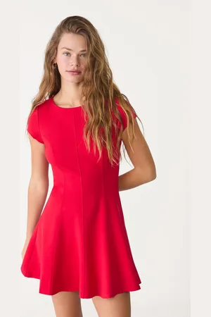 Stradivarius Ponte di Roma knit dress with short sleeves S