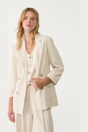 Stradivarius Open linen blend blazer XL