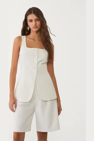 Stradivarius Textured flowing waistcoat XS