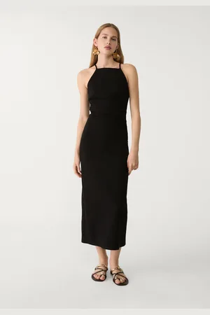 Stradivarius Midi halter dress L