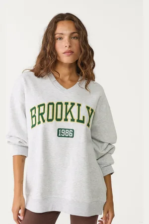 Stradivarius Embroidered oversize sweatshirt XS