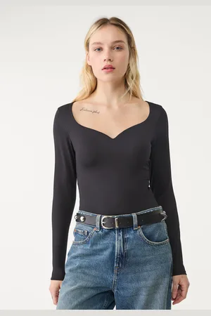 Stradivarius Bodysuit with sweetheart neckline XS