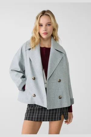 Stradivarius Short double-breasted coat XL