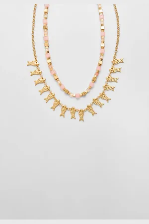 Stradivarius Set of 2 fish necklaces OS