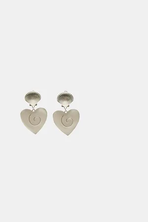 Stradivarius Heart earrings OS