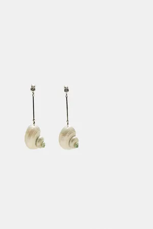 Stradivarius Seashell dangle earrings OS