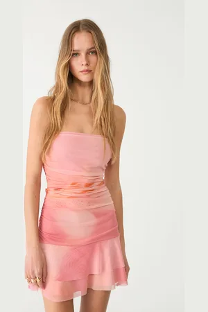Stradivarius Short tulle bandeau dress L