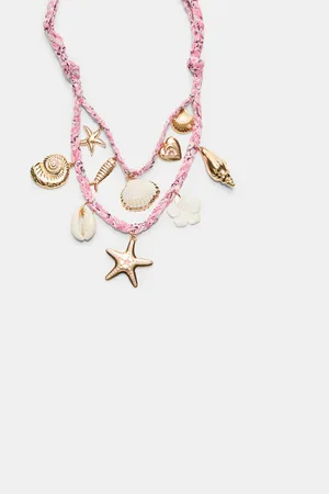 Stradivarius Under the sea cord necklace OS