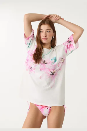 Stradivarius Oversize heavy cotton printed T-shirt L