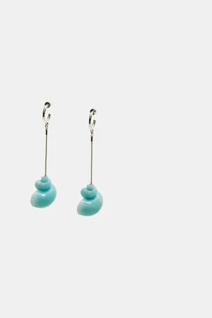Stradivarius Seashell dangle earrings OS