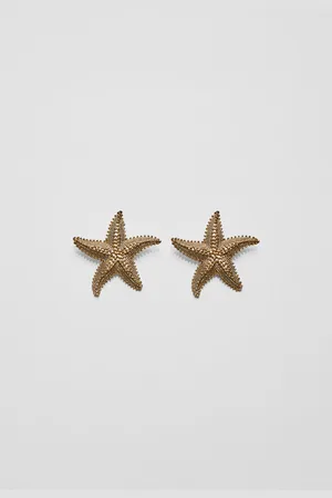 Stradivarius Starfish earrings OS