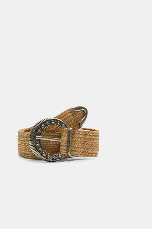 Stradivarius Braided belt with engraved buckle 34