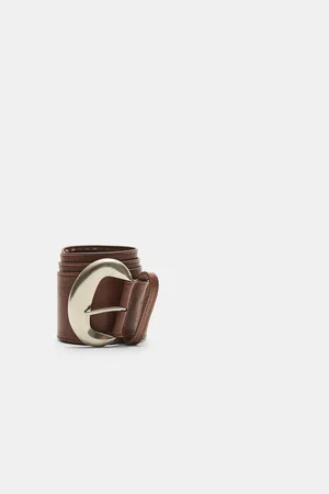 Stradivarius Wide belt with semi-spherical buckle 34
