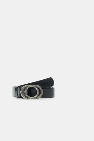 Stradivarius Twisted double buckle belt 30