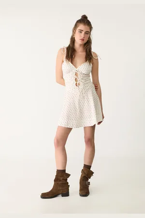 Stradivarius Short heart print dress XL