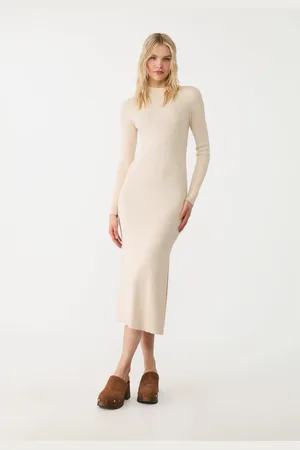 Stradivarius High neck knit midi dress M