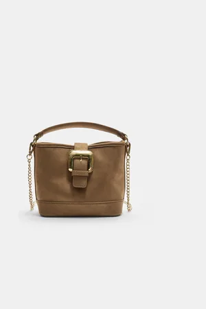 Stradivarius Mini bucket bag with a buckle OS