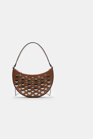 Stradivarius Studded moon crossbody bag OS