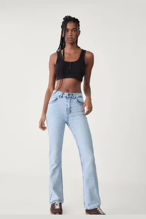 Stradivarius High waist comfortable straight-leg jeans 8
