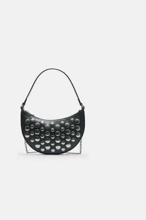 Stradivarius Studded moon crossbody bag OS