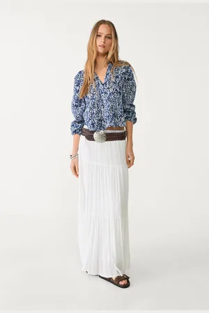 Stradivarius Flowing printed blouse M