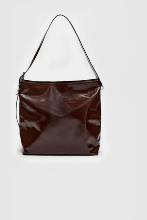 Stradivarius Leather effect bucket bag OS