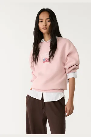 Stradivarius Embroidered flag sweatshirt XL