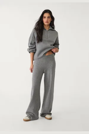 Stradivarius Wide-leg knit trousers XS