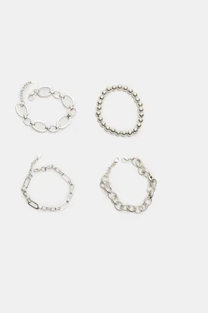 Stradivarius Set of 4 chain bracelets OS