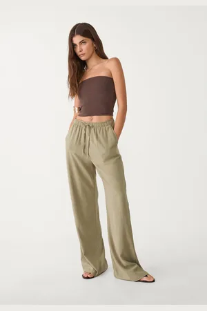 Stradivarius Flowy trousers with linen L