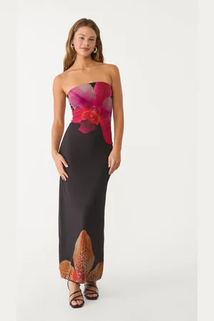 Stradivarius Off-the-shoulder floral dress L