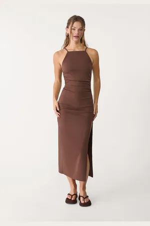 Stradivarius Midi halter dress L