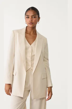 Stradivarius Flowing open striped blazer XS