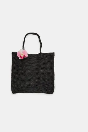 Stradivarius Floral crochet bag OS