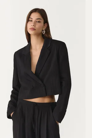 Stradivarius Cropped blazer with back ties XS
