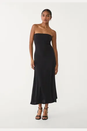 Stradivarius Off-the-shoulder flared midi dress M