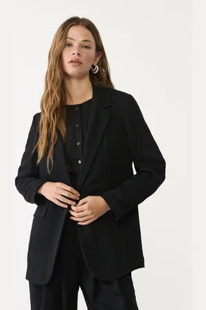 Stradivarius Creased flowing regular fit blazer L