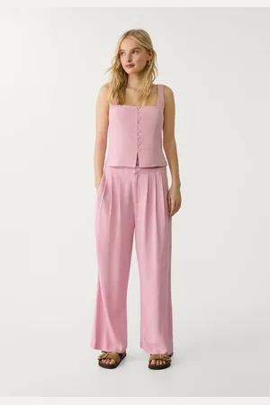 Stradivarius Linen blend darted culottes S