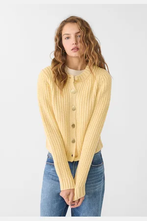 Stradivarius Knit cardigan with golden buttons S