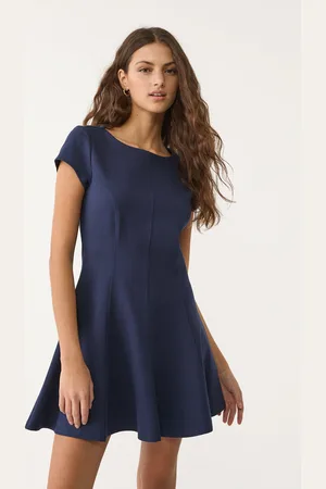 Stradivarius Ponte di Roma knit dress with short sleeves XS