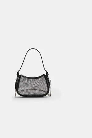 Stradivarius Semi-sheer mesh shoulder bag OS