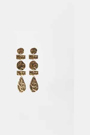 Stradivarius Textured dangle earrings OS