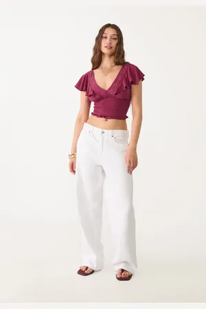 Stradivarius Flowing short sleeve top S