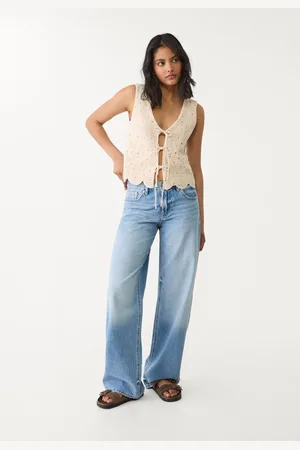 Stradivarius Contrast crochet vest S