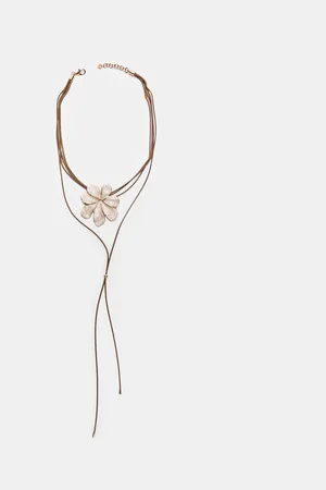 Stradivarius Floral cord necklace OS