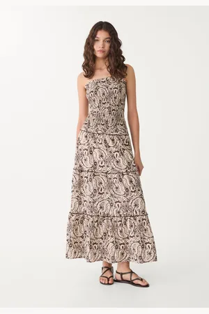 Stradivarius Printed flowing midi dress XS